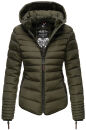 Marikoo Amber Damen Steppjacke Winterjacke B354 Olive...