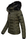 Navahoo Damen Winter Stepp Jacke gefüttert mit Teddyfell B355 Olive Größe S - Gr. 36