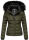 Navahoo Damen Winter Stepp Jacke gefüttert mit Teddyfell B355 Olive Größe XXL - Gr. 44