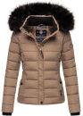 Navahoo Damen Winter Stepp Jacke gefüttert mit Teddyfell B355 Taupe Grau Größe S - Gr. 36