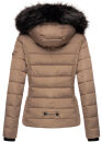 Navahoo Damen Winter Stepp Jacke gefüttert mit Teddyfell B355 Taupe Grau Größe S - Gr. 36