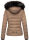 Navahoo Damen Winter Stepp Jacke gefüttert mit Teddyfell B355 Taupe Grau Größe S - Gr. 36