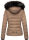 Navahoo Damen Winter Stepp Jacke gefüttert mit Teddyfell B355 Taupe Grau Größe S - Gr. 36