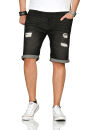 Indicode Kaden Holes Herren Shorts Bermudas B715 Schwarz Größe S - Gr. S