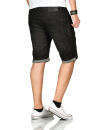 Indicode Kaden Holes Herren Shorts Bermudas B715 Schwarz Größe S - Gr. S
