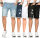 Indicode Kaden Holes Herren Shorts Bermudas B715 Schwarz Größe S - Gr. S