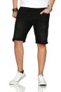 Indicode Kaden Holes Herren Shorts Bermudas B715 Ultra Black Größe L - Gr. L