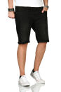 Indicode Kaden Holes Herren Shorts Bermudas B715 Ultra Black Größe L - Gr. L