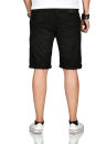 Indicode Kaden Holes Herren Shorts Bermudas B715 Ultra Black Größe L - Gr. L