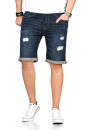 Indicode Kaden Holes Herren Shorts Bermudas B715 Blau Größe S - Gr. S