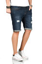 Indicode Kaden Holes Herren Shorts Bermudas B715 Blau Größe S - Gr. S