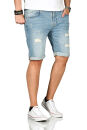 Indicode Kaden Holes Herren Shorts Bermudas B715 Hellblau Größe M - Gr. M