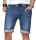 Maurelio Modriano Herren Designer Jeans Shorts kurze Hose MM027a Blau W38