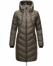 Marikoo Armasa Damen Winter Steppjacke Stepp Parka Winterjacke B842 Anthrazit-Gr.XXL