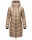 Marikoo Armasa Damen Winter Steppjacke Stepp Parka Winterjacke B842 Taupe-Grey-Gr.S