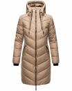 Marikoo Armasa Damen Winter Steppjacke Stepp Parka Winterjacke B842 Taupe-Grey-Gr.L