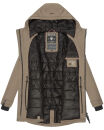 Navahoo Avrille Damen Wintejacke Parka gefüttert mit Kapuze B834 Taupe-Grey-Gr.M