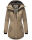 Navahoo Avrille Damen Wintejacke Parka gefüttert mit Kapuze B834 Taupe-Grey-Gr.M