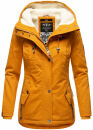 Marikoo Bikoo Damen Teddyfell gefüttert Winterjacke B802 Cinnamon Größe S - Gr. 36