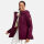Marikoo Bikoo Damen Teddyfell gefüttert Winterjacke B802 Weinrot Größe XS - Gr. 34