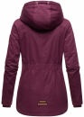 Marikoo Bikoo Damen Teddyfell gefüttert Winterjacke B802 Weinrot Größe XL - Gr. 42