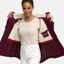 Marikoo Bikoo Damen Teddyfell gefüttert Winterjacke B802 Weinrot Größe XXL - Gr. 44