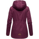 Marikoo Bikoo Damen Teddyfell gefüttert Winterjacke B802 Weinrot Größe XXL - Gr. 44