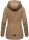 Marikoo Bikoo Damen Teddyfell gefüttert Winterjacke B802 Taupe Größe S - Gr. 36