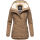 Marikoo Bikoo Damen Teddyfell gefüttert Winterjacke B802 Taupe Größe M - Gr. 38