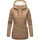 Marikoo Bikoo Damen Teddyfell gefüttert Winterjacke B802 Taupe Größe M - Gr. 38