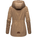 Marikoo Bikoo Damen Teddyfell gefüttert Winterjacke B802 Taupe Größe L - Gr. 40