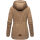Marikoo Bikoo Damen Teddyfell gefüttert Winterjacke B802 Taupe Größe L - Gr. 40