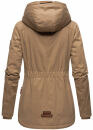 Marikoo Bikoo Damen Teddyfell gefüttert Winterjacke B802 Taupe Größe XL - Gr. 42