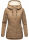 Marikoo Bikoo Damen Teddyfell gefüttert Winterjacke B802 Taupe Größe XL - Gr. 42