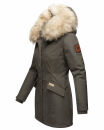 Navahoo Cristal Damen Winterjacke Parka mit Kunstfell B669 Anthrazit Gr.L