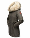 Navahoo Cristal Damen Winterjacke Parka mit Kunstfell B669 Anthrazit Gr.L