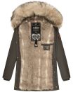 Navahoo Cristal Damen Winterjacke Parka mit Kunstfell B669 Anthrazit Gr.XXL