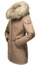 Navahoo Cristal Damen Winterjacke Parka mit Kunstfell B669 Taupe Grey Gr.S