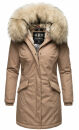 Navahoo Cristal Damen Winterjacke Parka mit Kunstfell B669 Taupe Grey Gr.XXL