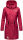 Navahoo Deike Damen lange Regenjacke mit Teddyfell und Kapuze B678 Fuchsia Größe L - Gr. 40