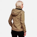 Marikoo Erdbeere Designer Damen Winter leicht gefüttert mit Kapuze B659 Taupe Größe S - Gr. 36