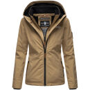 Marikoo Erdbeere Designer Damen Winter leicht gefüttert mit Kapuze B659 Taupe Größe S - Gr. 36