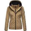 Marikoo Erdbeere Designer Damen Winter leicht gefüttert mit Kapuze B659 Taupe Größe S - Gr. 36