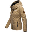 Marikoo Erdbeere Designer Damen Winter leicht gefüttert mit Kapuze B659 Taupe Größe S - Gr. 36