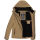 Marikoo Erdbeere Designer Damen Winter leicht gefüttert mit Kapuze B659 Taupe Größe S - Gr. 36