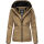 Marikoo Erdbeere Designer Damen Winter leicht gefüttert mit Kapuze B659 Taupe Größe S - Gr. 36
