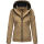 Marikoo Erdbeere Designer Damen Winter leicht gefüttert mit Kapuze B659 Taupe Größe S - Gr. 36