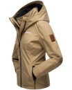 Marikoo Erdbeere Designer Damen Winter leicht gefüttert mit Kapuze B659 Taupe Größe XL - Gr. 42