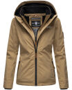 Marikoo Erdbeere Designer Damen Winter leicht gefüttert mit Kapuze B659 Taupe Größe XL - Gr. 42