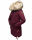 Navahoo Honigfee warme Damen Winter Jacke mit Kapuze und Kunstfell B805 Weinrot Größe XS - Gr. 34